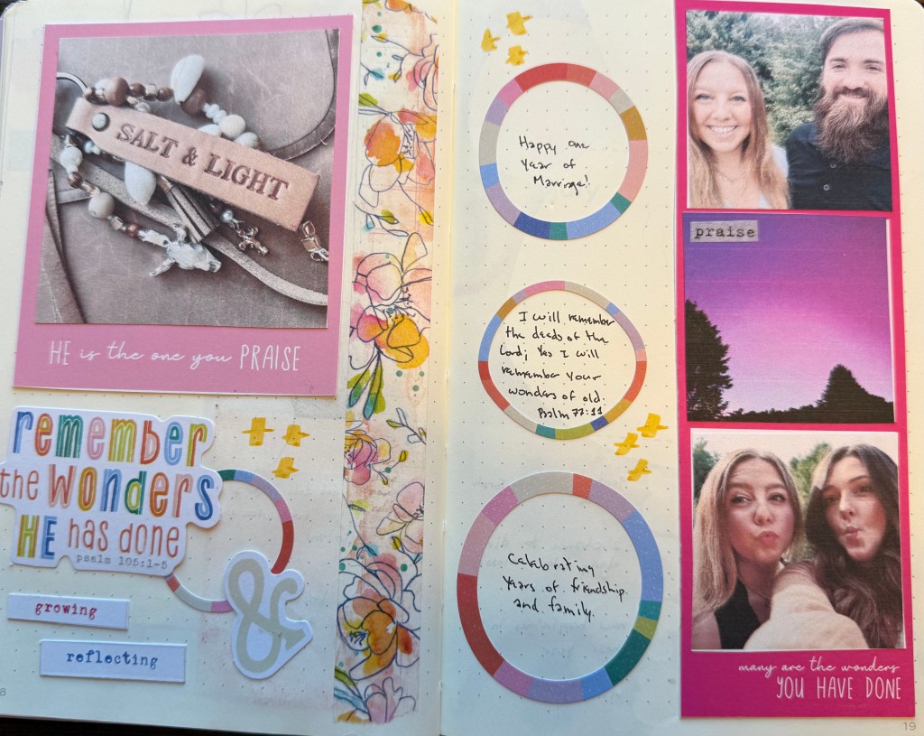 A Page with people and words.