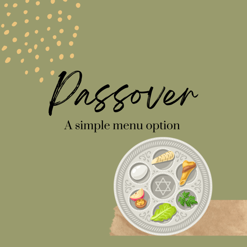 Passover: a simple menu option